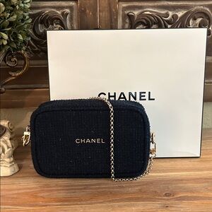 CHANEL Crossbody/Cosmetic Bag - just add chain! I added the hardware for you!